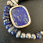Native American Navajo Blue Lapis Pendant Necklace | Sterling Silver | Authentic Handmade | 12250