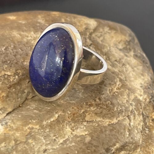 Southwestern Navajo Blue Lapis Lazuli Ring | Sterling Silver | Sz 4 | 10514