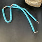 Southwestern Blue Turquoise Heishi Necklace | 8mm | 20" | Sterling Silver | 13935