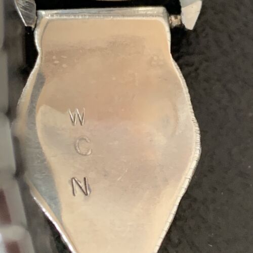 Authentic Native American Zuni Sterling Silver Watch Tips | Onyx, Coral, Turquoise Inlay | Women's | 11577