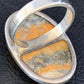 Navajo Yellow Bumble Bee Jasper Ring | Sterling Silver | Sz 8 Adjustable | Authentic Native American Handmade | 14020