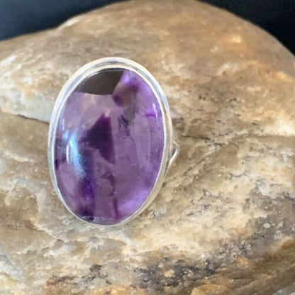 Southwestern Purple Amethyst Ring | Sterling Silver | Sz 9 | 12944