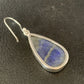 Navajo Blue Lapis Lazuli Dangle Drop Earrings | Sterling Silver | 1" | Authentic Native American Handmade | 14089