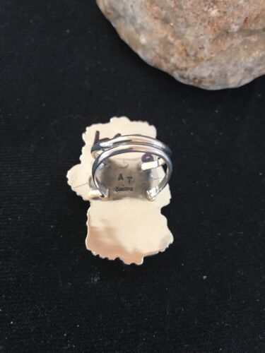 Navajo Royston Turquoise Coral Multi-Stone Men's Ring | Authentic Native American Sterling Silver | Sz 8 | 02218
