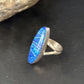 Navajo Blue Opal Inlay Band Ring | Sz 6 | Authentic Native American Handmade | 14702