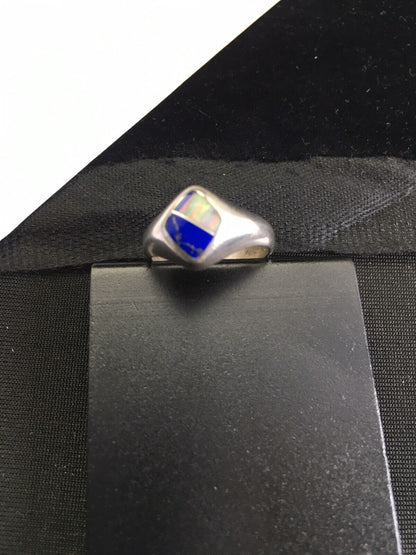 Southwestern Navajo Opal & Turquoise Inlay Ring | Sterling Silver | Sz 6 | 1711