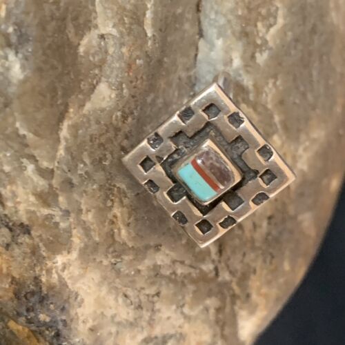 Navajo Blue Turquoise Sugilite Inlay Ring | Sz 5.5 | Sterling Silver | Authentic Native American Handmade | 13145 - Masha USA