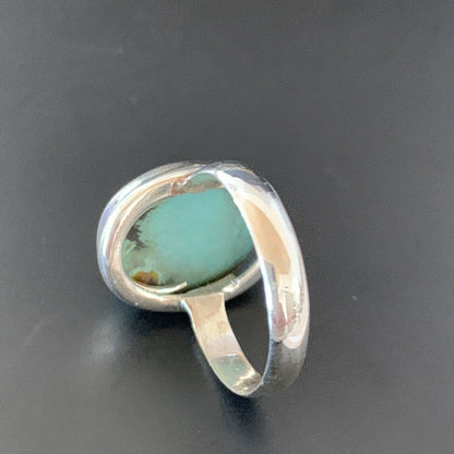 Navajo Kingman Blue Turquoise Ring | Sterling Silver | Sz 6 | Authentic Native American Handmade | 11425