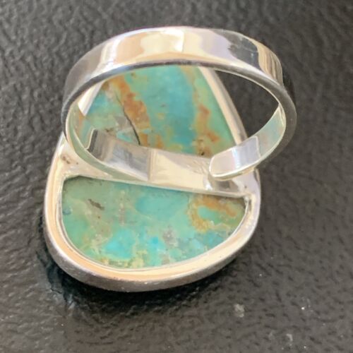 Navajo Blue Kingman Turquoise Ring | Sterling Silver | Sz 8 | Authentic Native American Handmade | 12796