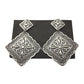 Native American Navajo Stamped Earrings Set | Sterling Silver | 2.75" | 1704