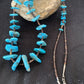 Navajo Pearl Sterling Silver Shell & Turquoise Nugget Necklace | Authentic Native American | 30" | 822