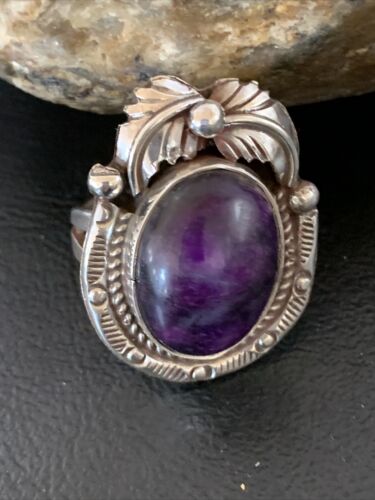 Native American Navajo Sterling Silver Purple Sugilite Ring | Sz 10 | 10444