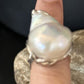Women's White Baroque Pearl Adjustable Ring | Sterling Silver | Sz 7.5 | 14263