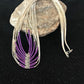 Native American Sugilite Heishi Tubes Necklace | 10 Strand Liquid Sterling Silver | 8558