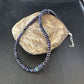 Native American Blue Opal Necklace | Sterling Silver | Navajo Handmade | 18" | 14534