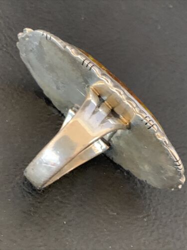 Native American Navajo Sterling Silver Turquoise #8 Ring | Sz 8.5 | 12065 - Masha USA