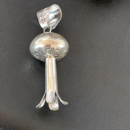 Navajo Naja Pendant | Sterling Silver | Native American Handmade | 3.25" | 13290 - Masha USA