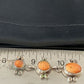 Navajo Orange Spiny Oyster Dangle Earrings | Sterling Silver | Authentic Native American Handmade | 1231