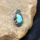 Navajo Turquoise Ring by Yazzie Platero | Sterling Silver | Sz 7.25 | Authentic Native American Handmade | 2510
