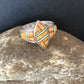 Navajo Blue Turquoise Spiny Oyster Inlay Ring | Sz 8.5 | Authentic Native American Handmade | 14558