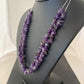 Navajo Purple Amethyst Liquid Heishi Necklace Pendant | Sterling Silver Tubes | Authentic Native American Handmade | 869