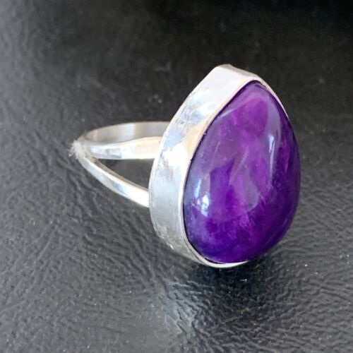 Native American Women's Navajo Purple Sugilite Ring | Sterling Silver | Sz 9.5 | 10861