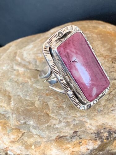 Navajo Purple Spiny Oyster Ring | Sterling Silver | Sz 10 | Authentic Native American Handmade | 4116
