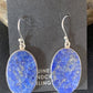 Native American Blue Lapis Lazuli Dangle Drop Earrings | Sterling Silver | 1" | 14090