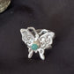 Navajo Blue Turquoise Butterfly Ring | Sterling Silver | Sz Adj 7 | Authentic Native American Handmade | 10676