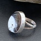 Native American Men's Navajo White Buffalo Turquoise Ring | Sterling Silver | Sz 8 | 1824
