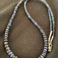 Native American Women's Black Fire Opal Bead Necklace | Sterling Silver | 20" | 979