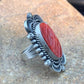 Native American Men's Spiny Oyster Ring | Navajo Sterling Silver | Sz 7.5 | 4287
