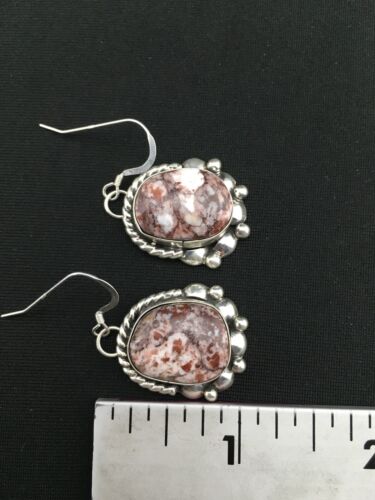 Southwestern Navajo Wild Horse Turquoise Earrings | Sterling Silver | 1" | 1323
