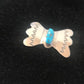 Kingman Turquoise Pin | Navajo Sterling Silver | Authentic Native American | 8666