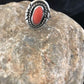 Navajo Coral Sterling Silver Ring | Sz 6 | Handmade Southwestern | 3485