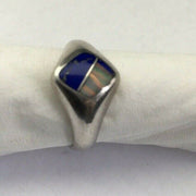 Southwestern Navajo Opal & Turquoise Inlay Ring | Sterling Silver | Sz 6 | 1711