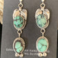 Navajo Green Spiderweb Turquoise Dangle Earrings | Sterling Silver | Authentic Native American Handmade | 13549