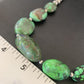 Chunky Navajo Graduated Natural Green Turquoise Necklace | Sterling Silver | Authentic Native American | 18" | 11769