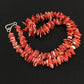 Navajo Red Spiky Spiny Oyster Necklace | Sterling Silver | Authentic Native American | 18" | 4772
