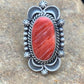 Native American Men's Spiny Oyster Ring | Navajo Sterling Silver | Sz 7.5 | 4287