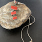 Native American Old Pawn Apple Coral Necklace | Sterling Silver | 19" | 2187
