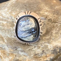 Navajo White Buffalo Turquoise Ring | Sterling Silver | Sz 12.5 | Authentic Native American Handmade | 11940