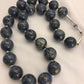Authentic Native American Handmade | Navajo Sterling Silver Denim Lapis Bead Necklace | 20" | 16mm