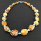 Native American Turquoise Nugget Necklace | Navajo Sterling Silver | 19" | 3657