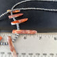 Native American Navajo Spiny Oyster Stick Bead Necklace | Sterling Silver | 20" | 14327