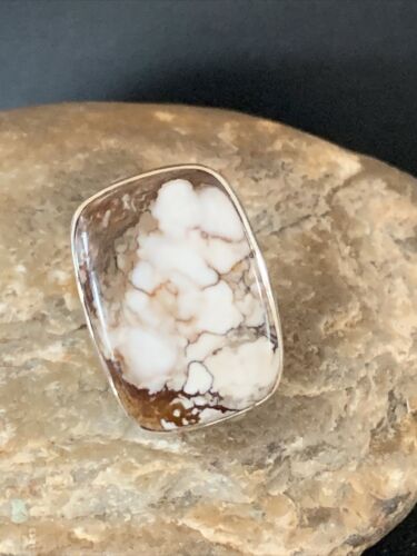 Native American Women's Navajo Wild Horse Turquoise Ring | Sterling Silver | Sz 7 | 10501