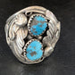 Navajo Kingman Turquoise Multi-Stone Ring | Authentic Native American Sterling Silver | Sz 11.5 | 14126
