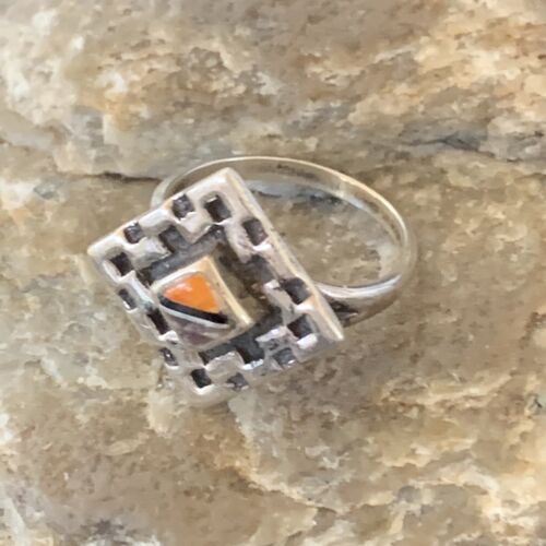 Native American Women's Navajo Sugilite Spiny Oyster Inlay Ring | Sz 6 | 11288
