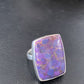 Adjustable Navajo Purple Mojave Turquoise Ring | Sterling Silver | Sz 8 | Authentic Native American Handmade | 11601