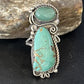 Navajo Green Turquoise Cluster Ring | Authentic Native American Sterling Silver | Multi-Stone | Sz 12 | 14696